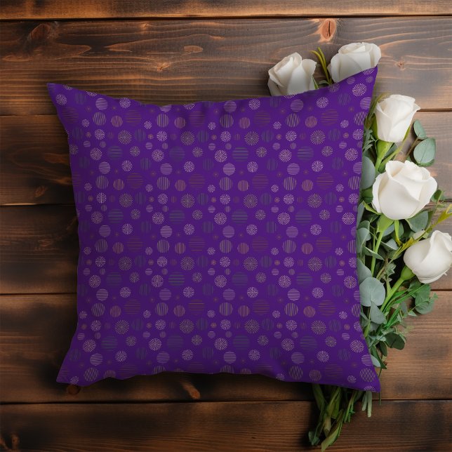 Almofada Padrão de linha geométrica do círculo de vinheta r (Criador carregado)