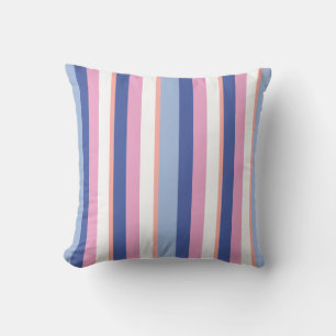 Almofada Padrão de linha geométrica rosa e azul