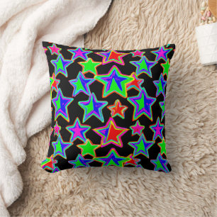 Almofada Padrão de luz de estrela Neon brilhante