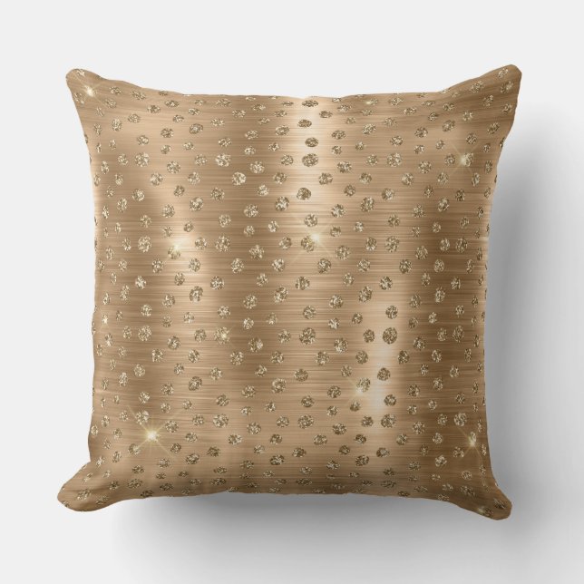 Almofada Padrão de manchas de leopardo selvagem com brilho  (Frente)