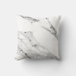 Almofada Padrão de mármore branco da cinza negra moderna