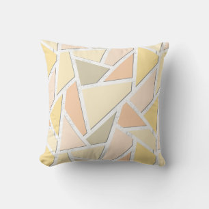 Almofada Padrão de mosaico amarelo-limão