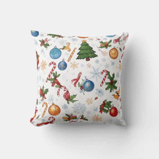 Almofada padrão de Natal  (Frente)