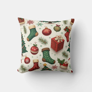 almofada padrão de natal