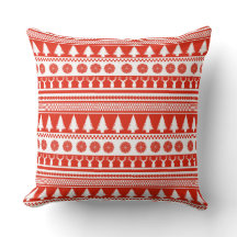 Padrão de Natal Nórdico Branco Vermelho