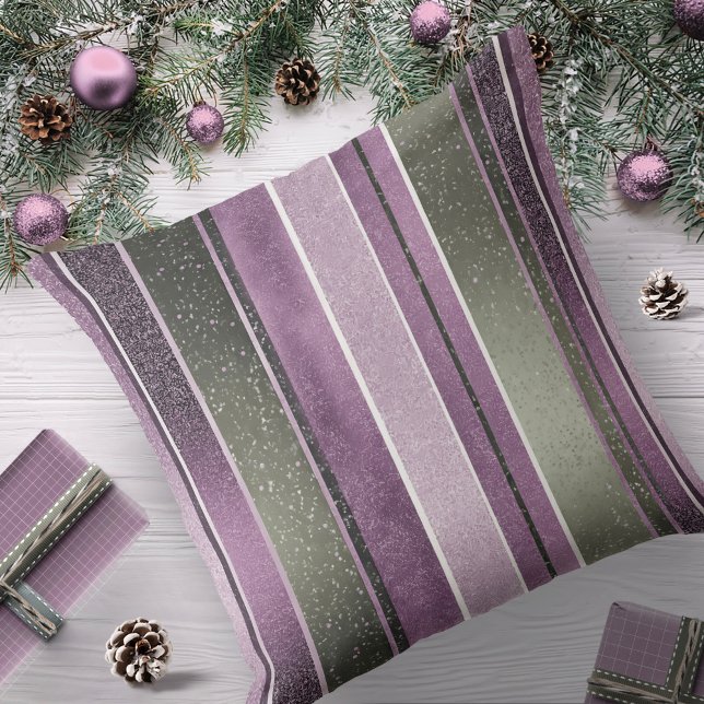Almofada Padrão de Natal Verde Roxo nº 27 ID1009 (Criador carregado)