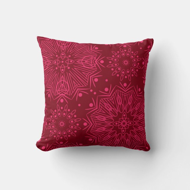 Almofada Padrão de Natal Vermelho (Frente)