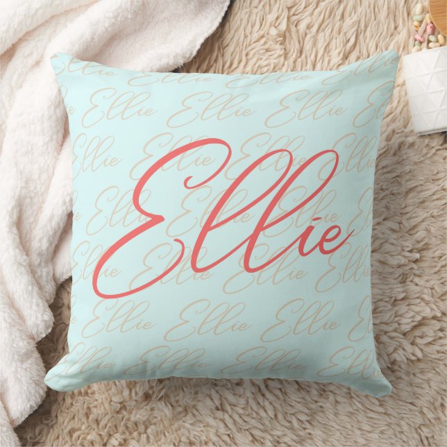 Almofada Padrão de Nome de Repetição Ellie (Cobertor)