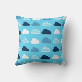 Almofada Padrão de Nuvens Mínimas – Vibrações de Céu Azul