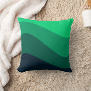Almofada Padrão de Onda Verde Retrotraída
