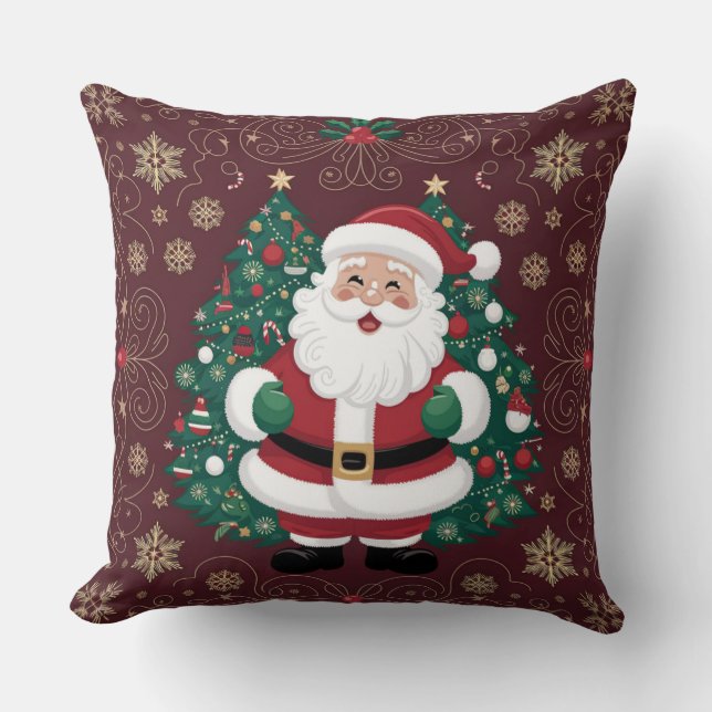 Almofada Padrão de Ornamentado Elegante e Na moda de Papai  (Frente)