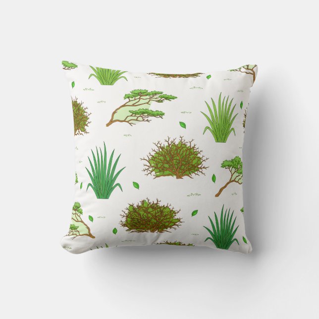 Almofada Padrão de Paisagem da Savana Africana (Frente)