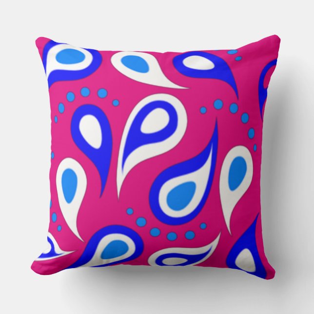 Almofada Padrão de Paisley Personalizado (Frente)