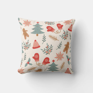 Almofada Padrão de pão de Natal retrógrado.