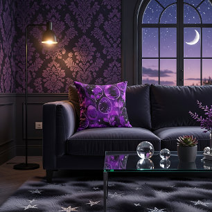 Almofada Padrão de Páscoa Gótico Roxo
