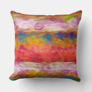 Almofada Padrão de Pastel Radial Colorida do abstrato