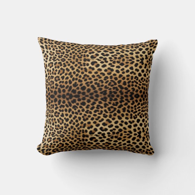 Almofada Padrão de Pele de Leopardo (Frente)