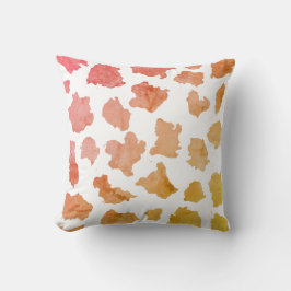 Almofada Padrão de Pele de Vaca de Aquarela