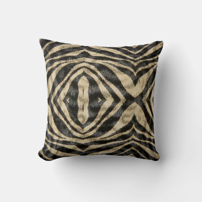 Almofada Padrão de Pelo de Zebra Exótico da Moda Estampa de (Frente)