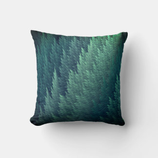 Almofada Padrão de Pena Verde Teal