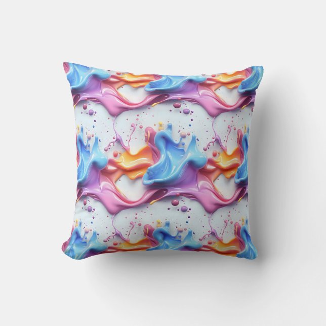 Almofada Padrão de pintura giratória (Frente)