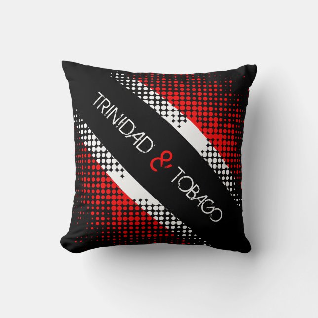 Almofada Padrão de Ponto de Trinidade e Tobago abstrato com (Frente)