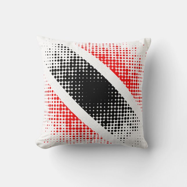 Almofada Padrão de Ponto de Trinidade e Tobago abstrato em  (Frente)