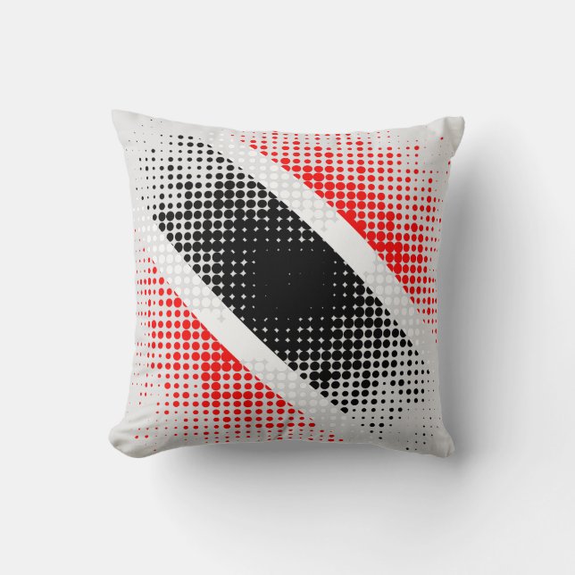 Almofada Padrão de Ponto de Trinidade e Tobago abstrato na  (Frente)