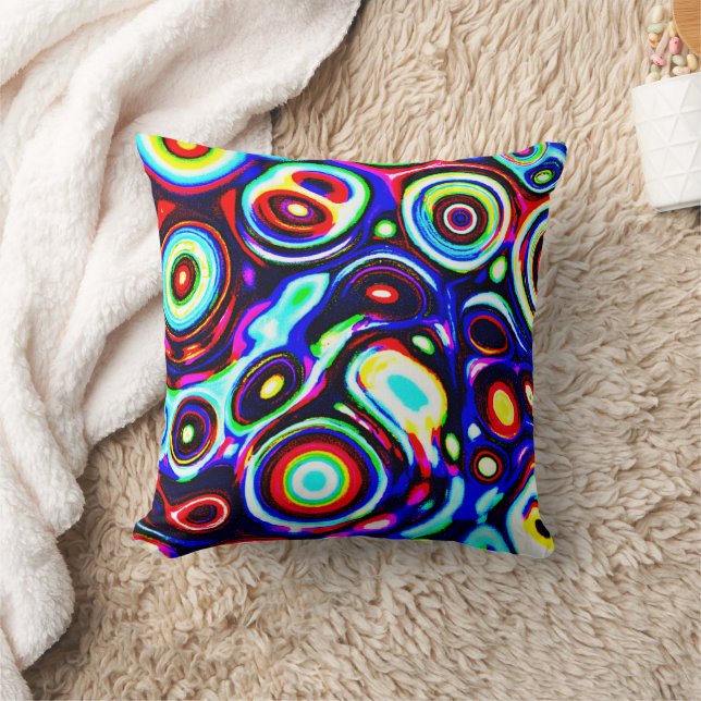 Almofada Padrão de pulso de neon vibrante (Cobertor)