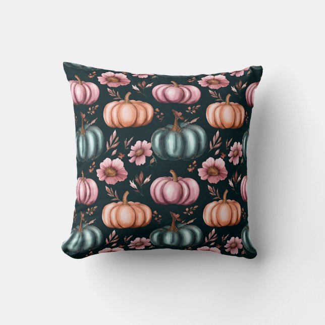 Almofada Padrão de Pumpkin de Quebra de Caqueta Cúbica (Frente)