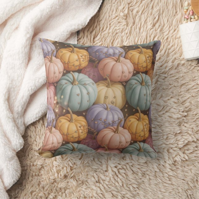 Almofada Padrão de Pumpkin Multicolor (Cobertor)