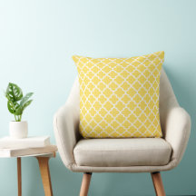 Padrão de Quatrefoil Marroquino Amarelo Moderno