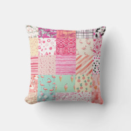 Almofada Padrão de Quilt de Cheat Flamingo Todos os Rosa 20