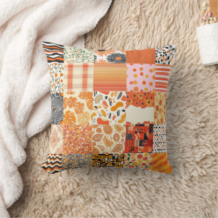 Almofada Padrão de Quilt do Cheat Sunset Laranja 2025