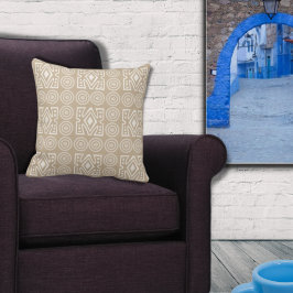 Almofada Padrão de repetição inspirado africano com cores d