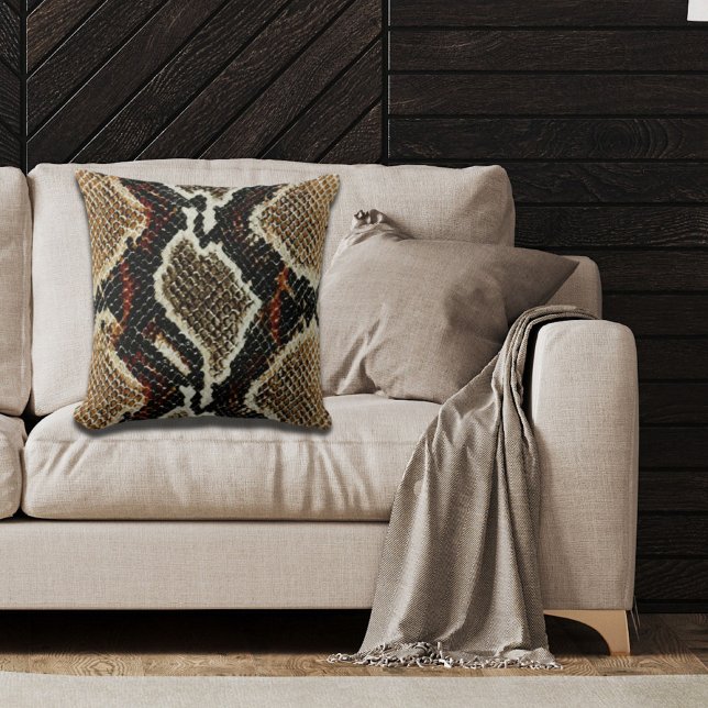 Almofada padrão de réptil selvagem pignon cobra impressão (Criador carregado)