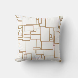 Almofada Padrão de Retrô Dourado Moderno do Século de M
