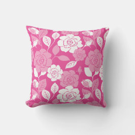 ALMOFADA PADRÃO DE ROSA (ROSA)