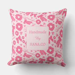 Almofada Padrão de Scrunchies Rosa Feminino Acessório de Ca
