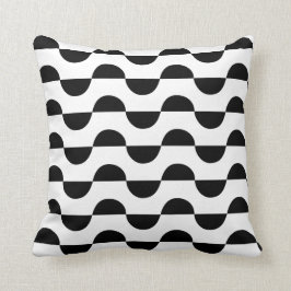 Almofada Padrão de semicírculo preto moderno