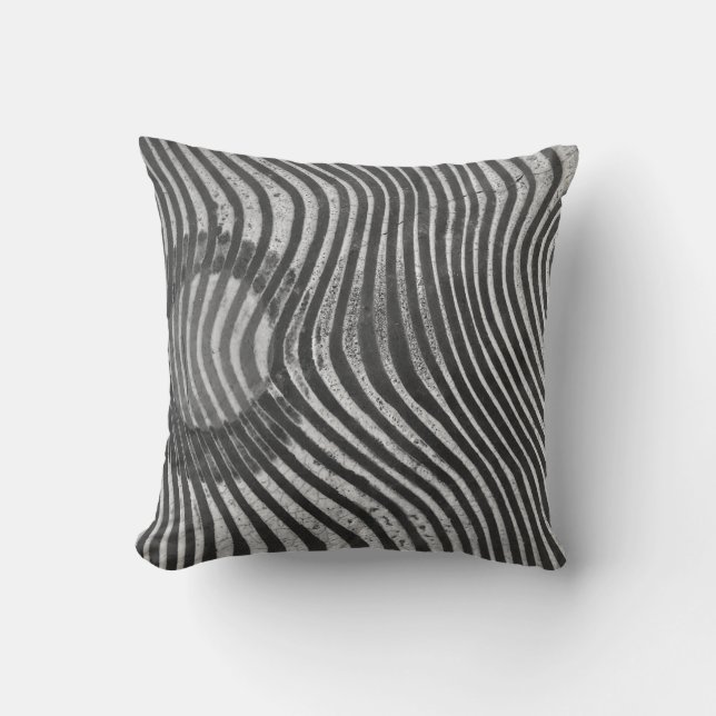 Almofada Padrão de Shibori de Impressão de Zebra (Frente)