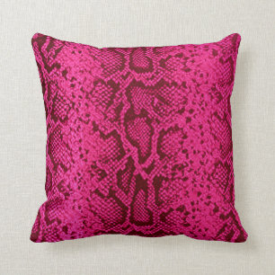 Almofada Padrão de Snakeskin Exótico Fúcsia