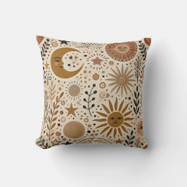 Almofada Padrão de Sol e Lua Celestial