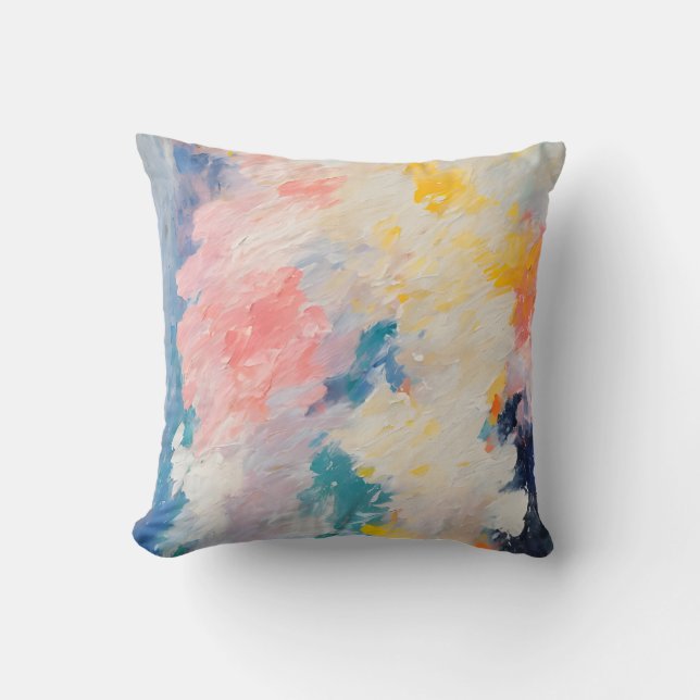 Almofada Padrão de Sonho de Pastel Whimsy Matizes (Frente)