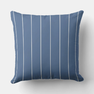 Almofada Padrão de Stripes Azul e Branco