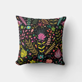 Almofada Padrão de Superfície Floral - Papel de Parede de F