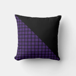 Almofada Padrão de Tear Americano Roxo c/ Preto