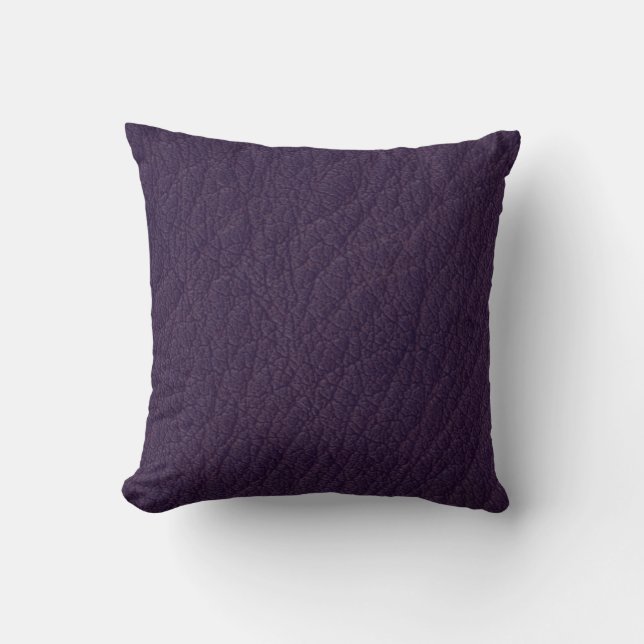 Almofada Padrão de Textura de Impressão de Couro-Mouro Roxo (Frente)