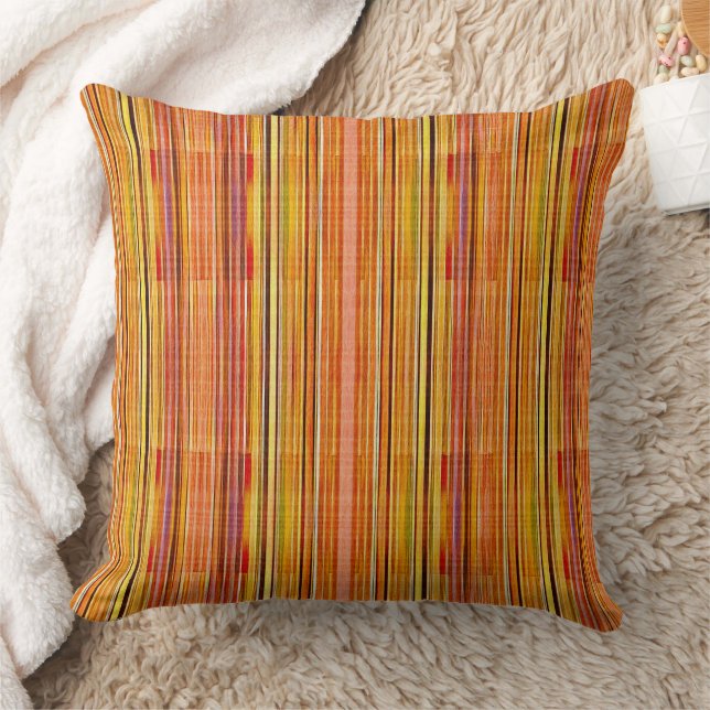 Almofada padrão de textura de linha laranja (Cobertor)