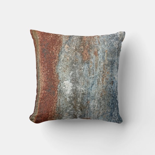 Almofada Padrão de Textura Marrom de Grunge Ferrugem (Frente)
